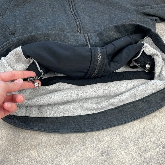Lululemon Insculpt Jacket Heathered Gray Athletic Full Zip Fleece Lined - Picture 11 of 14